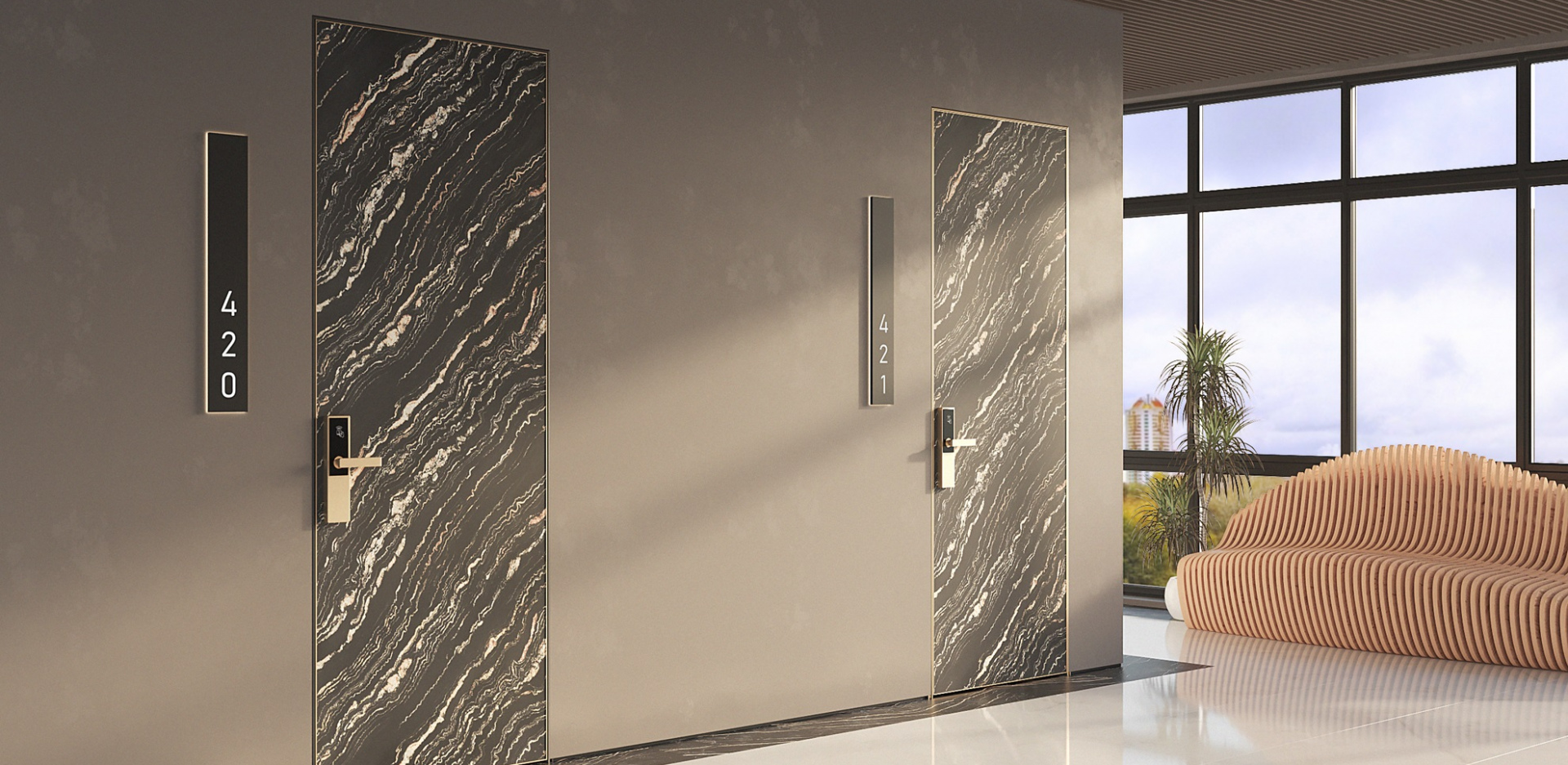 Межкомнатные двери в декоре HPL – новшество от GEONA